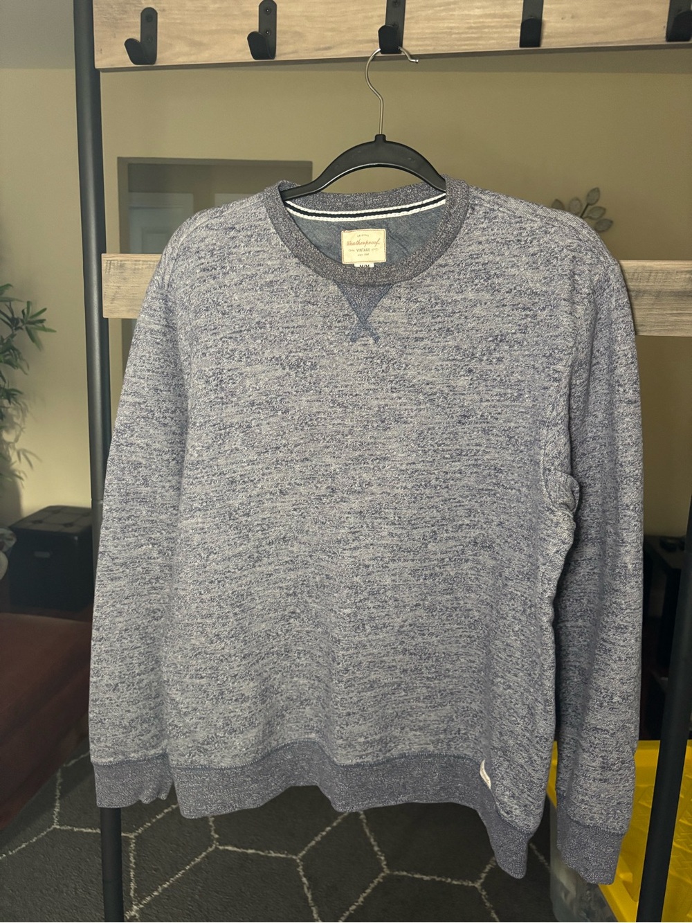 Weatherproof Men’s Heathered Crewneck Sweater - Blue Gray